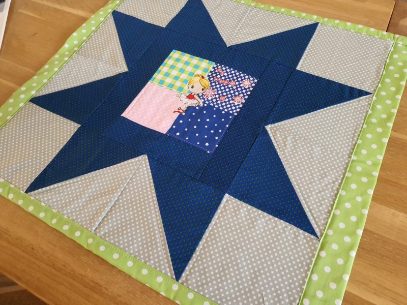 Kochfeldabdeckung, Ceranfeld, Herdabdeckung aus Stoff im Patchworkmuster als Stern