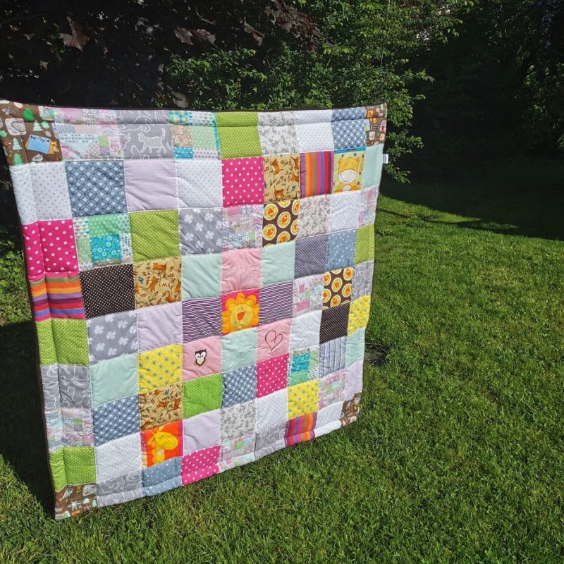 bunte Patchworkdecke Doudou - bunte Patchworkdecke nähen lassen
