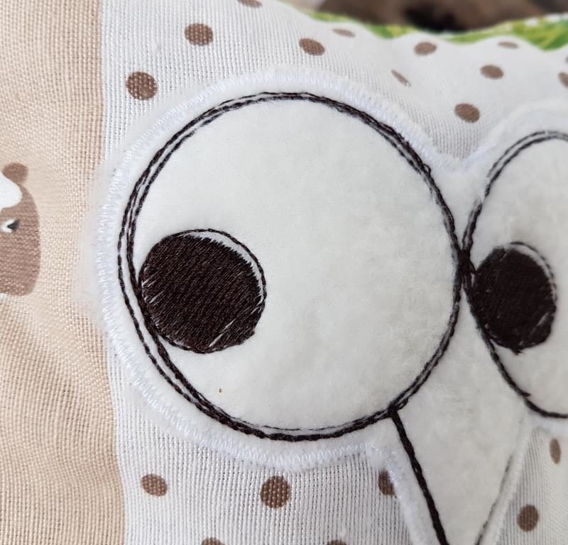 Kuschelkissen Eule, Eulenkissen Elfriede gefüllt mit Name bestickt