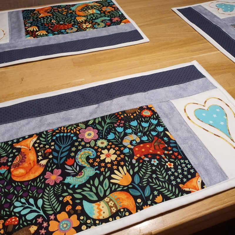 Tischsets Platzdeckchen handmade Patchwork Design 