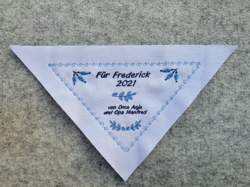 Quilt Label individuell bestickt mit Deinem Wunschtext