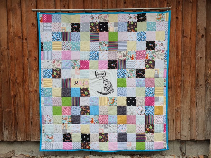 bunte Patchworkdecke DouDou bis XXL 2 x 2 m groß nähen lassen