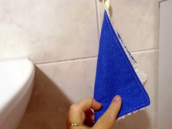 Wiederverwertbarer genähter Waschlappen mit lustigem Spruch