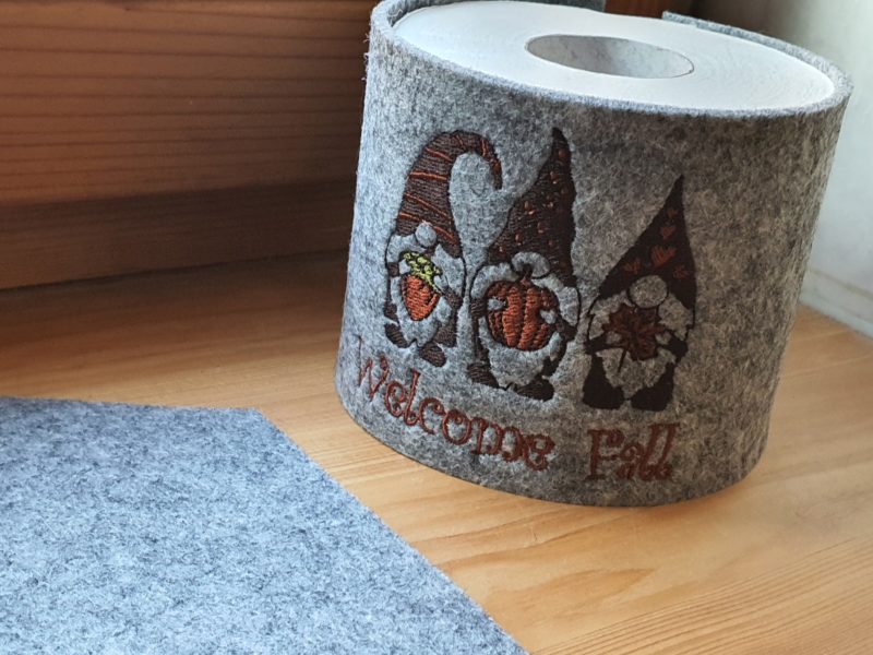 Badezimmer Dekoration Herbst mit Gnome, Gartenzwerge
