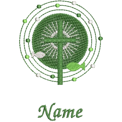 Geschenk zur Erstkommunion - Gotteslobhülle strahlendes Kreuz mit Name. Aus Filz bestickt.