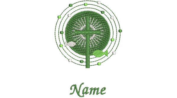 Geschenk zur Erstkommunion - Gotteslobhülle strahlendes Kreuz mit Name. Aus Filz bestickt.