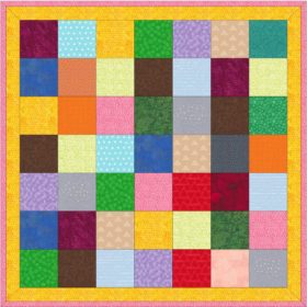 bunte Patchworkdecke DouDou bis XXL 2 x 2 m groß nähen lassen