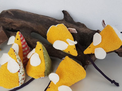 Katzenspielzeug mit Baldrian, MIC-Mause, handmade