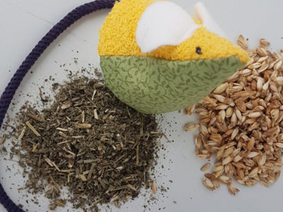 Katzenspielzeug mit Baldrian, MIC-Mause, handmade