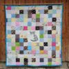 kunterbunte DouDou Patchworkdecke aus neuen Stoffen nähen lassen. Ideal für Camping, Sommerwiese, Picknick und als Spieldecke