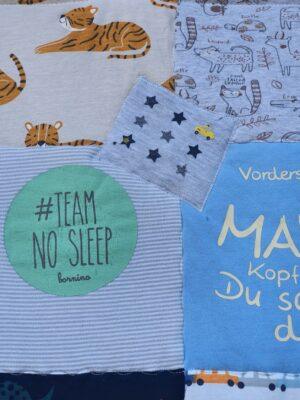 Erinnerungsdecke aus Baby- oder Kinderkleidung als Patchworkdecke genäht