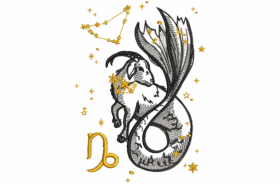 Sternzeichen Widder, Kissen mit Sternzeichen eingestickt und Name mit Zodiakzeichen