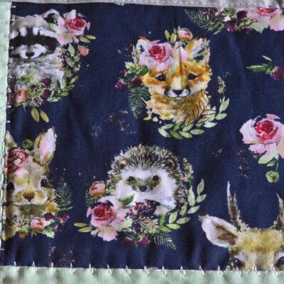 Platzsets "Waldtiere" 4er Set Patchwork / Cocktail Untersetzer / Patchwork Mitteldeckchen, Table Topper
