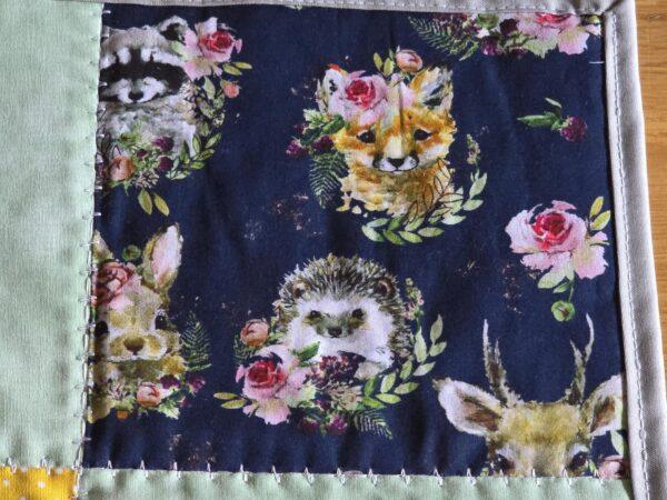 Platzsets "Waldtiere" 4er Set Patchwork / Cocktail Untersetzer / Patchwork Mitteldeckchen, Table Topper