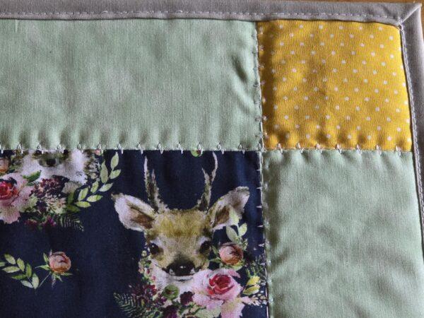 Platzsets "Waldtiere" 4er Set Patchwork / Cocktail Untersetzer / Patchwork Mitteldeckchen, Table Topper