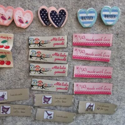 Flohmarkt - Stoffetiketten, handmade Labels