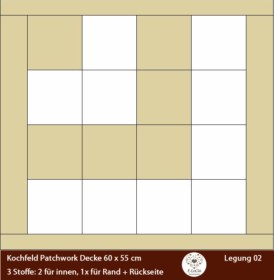 Waschbare Kochfeldabdeckung, Herdabdeckung, Ceranfeldabdeckung für Induktionsherde in Patchworkarbeit zur Verschönerung der Küche