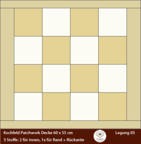 Waschbare Kochfeldabdeckung, Herdabdeckung, Ceranfeldabdeckung für Induktionsherde in Patchworkarbeit zur Verschönerung der Küche