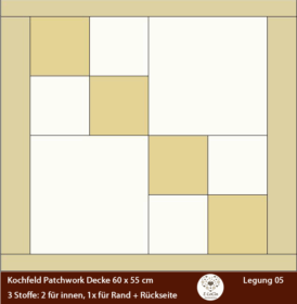 Waschbare Kochfeldabdeckung, Herdabdeckung, Ceranfeldabdeckung für Induktionsherde in Patchworkarbeit zur Verschönerung der Küche