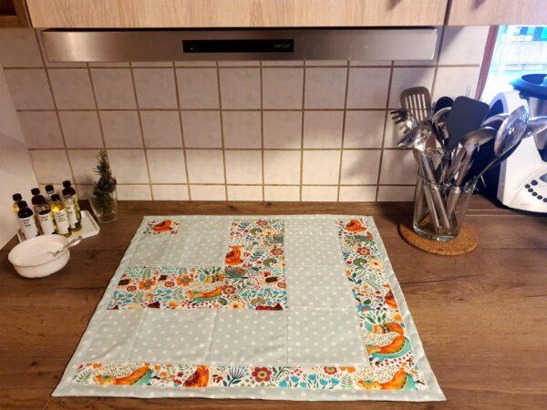 Waschbare Kochfeldabdeckung, Herdabdeckung, Ceranfeldabdeckung für Induktionsherde in Patchworkarbeit zur Verschönerung der Küche