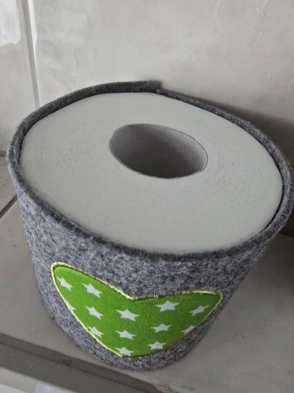 WC Papierrolle Banderole "Herz" grün – Bild 3