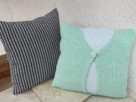 Erinnerungskissen genäht aus Lieblingskleidung und Kleidugn von Verstorbenen.