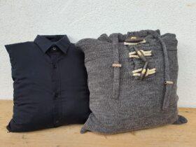 Erinnerungskissen genäht aus Lieblingskleidung und Kleidugn von Verstorbenen.