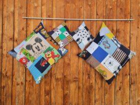 Erinnerungskissen genäht aus Lieblingskleidung