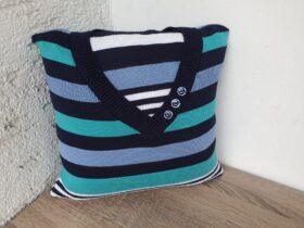 Erinnerungskissen genäht aus Lieblingskleidung und Kleidugn von Verstorbenen.