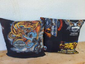 Erinnerungskissen genäht aus Lieblingskleidung und Kleidugn von Verstorbenen.