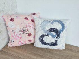 Erinnerungskissen genäht aus Lieblingskleidung und Kleidugn von Verstorbenen.