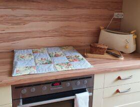 Waschbare Kochfeldabdeckung, Herdabdeckung, Ceranfeldabdeckung für Induktionsherde in Patchworkarbeit zur Verschönerung der Küche