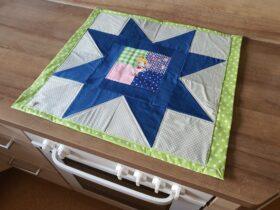 Waschbare Kochfeldabdeckung, Herdabdeckung, Ceranfeldabdeckung für Induktionsherde in Patchworkarbeit zur Verschönerung der Küche