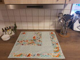 Waschbare Kochfeldabdeckung, Herdabdeckung, Ceranfeldabdeckung für Induktionsherde in Patchworkarbeit zur Verschönerung der Küche