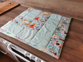 Waschbare Kochfeldabdeckung, Herdabdeckung, Ceranfeldabdeckung für Induktionsherde in Patchworkarbeit zur Verschönerung der Küche