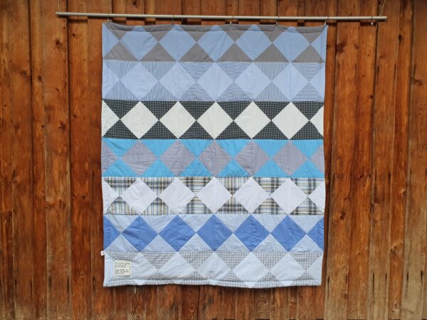 Patchworkdecke UHRENGLAS – Bild 3