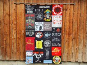 T-Shirtdecke als Patchworkdecke nähen lassen aus geliebten T-Shirts, College Shirts, Souvenir T-Shirts, Band T-Shirts und Sporttrikots.