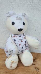 Erinnerungsbär BENNY als Memorybär genäht aus Kleidung von Verstorbenen