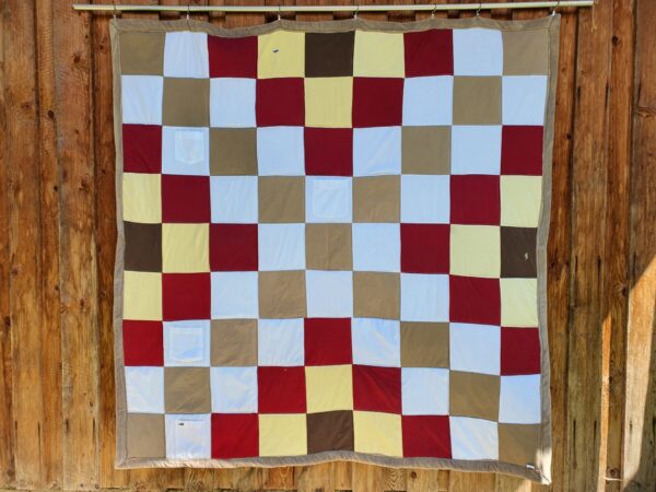 Patchworkdecke aus Kleidung (kleines Patchwork)