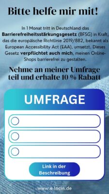 zur Umfrage über das neue Shoplayout von E-LoCin Handarbeiten auf www.e-locin.de