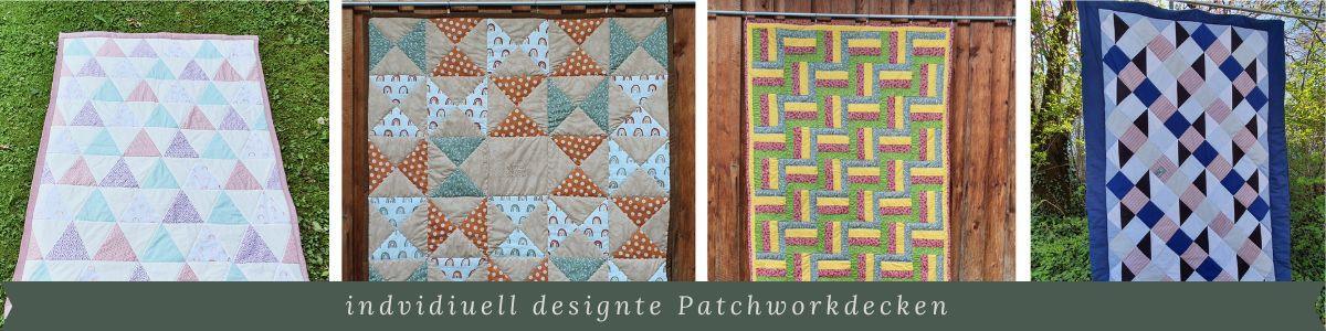 Patchworkdecken in vielerlei Designs in echter Patchworkarbeit. Ich designe und nähe dir deine Traumdecke in vielen Größen und Designs. Ideal als Krabbeldecke, Babydecke, Couchdecke