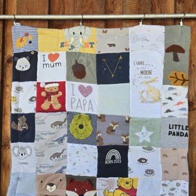 Alternative view of Patchworkdecke aus Baby- und Kinderkleidung