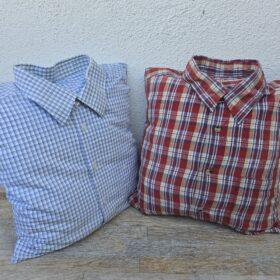 Erinnerungskissen genäht aus Lieblingskleidung und Kleidugn von Verstorbenen.