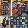 Patchworkdecke aus T-Shirts genäht zu schönen Erinnerungen, T-Shirtdecken, Couchdecken.