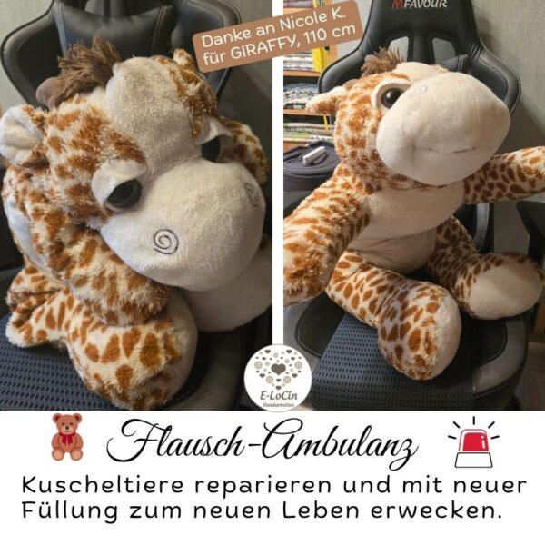 In der Flausch-Ambulanz fülle ich dein Lieblingskuscheltier wieder auf