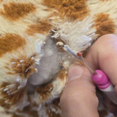 Minimal invasive Reparatur an deinem Lieblingskuscheltier in der Flausch-Ambulanz von E-LoCin Handarbeiten