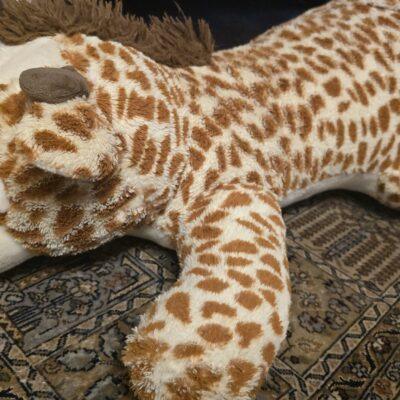 Aufgepolstertes Kuscheltier nach erfolgreicher Behandlung in der Flausch-Ambulanz von E-LoCin Handarbeiten