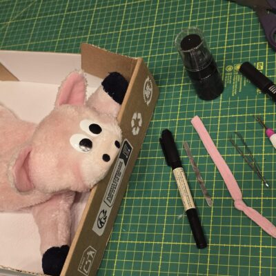 Stofftierrettung und Stofftier Reparatur. Hier das OP Besteck