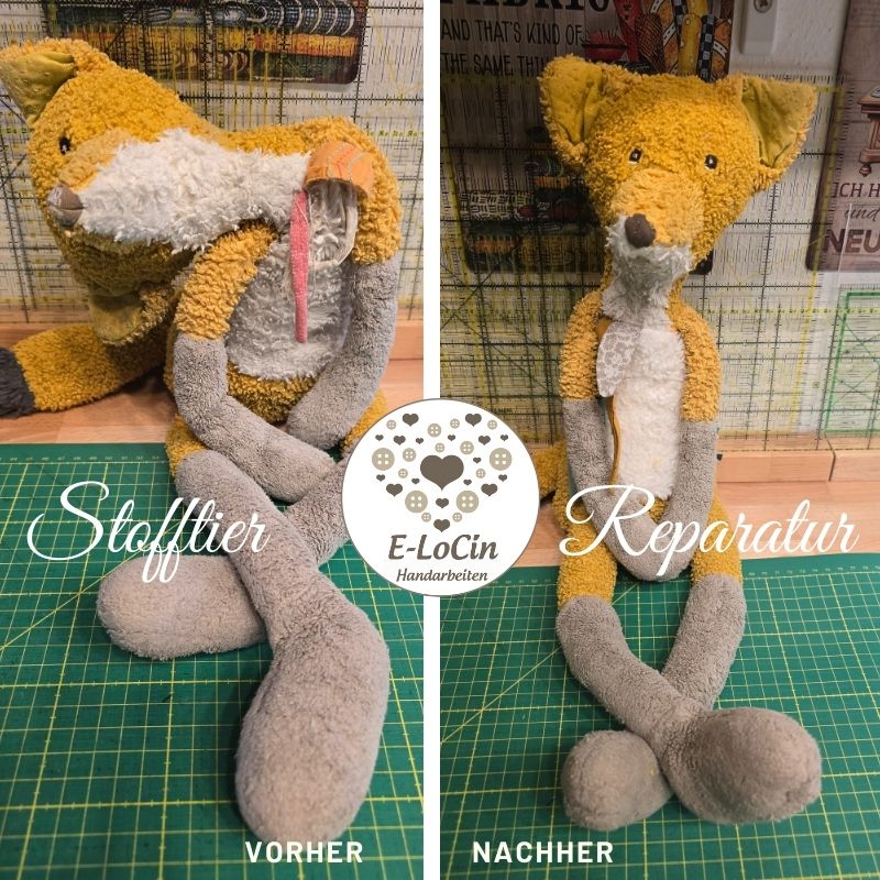 Stofftier Reparatur, Kuscheltierreparatur und Restaurierung von kleinen und großen Stofftieren