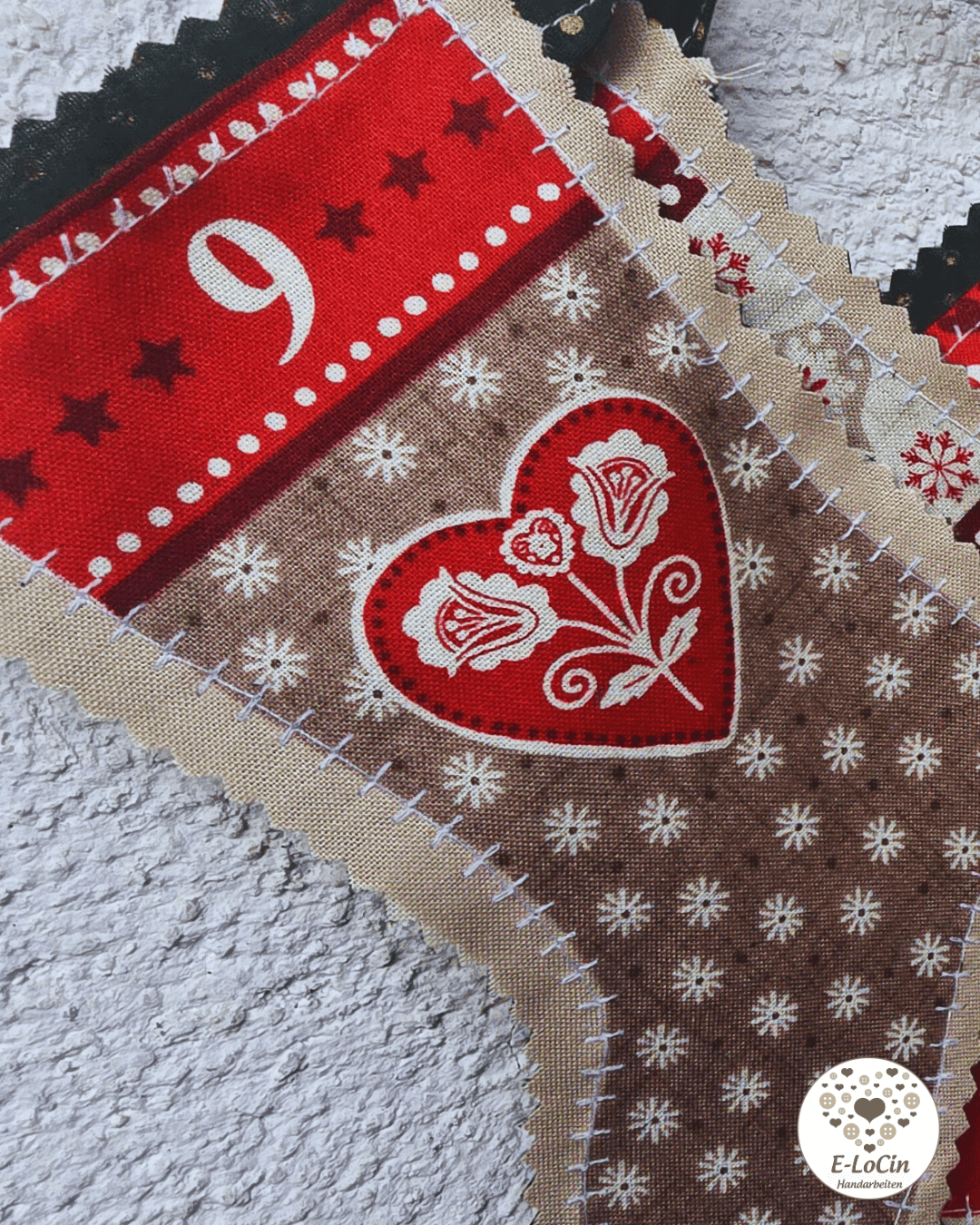 24 Adventskalender Söckchen - fertig zum Dekorieren – Bild 3